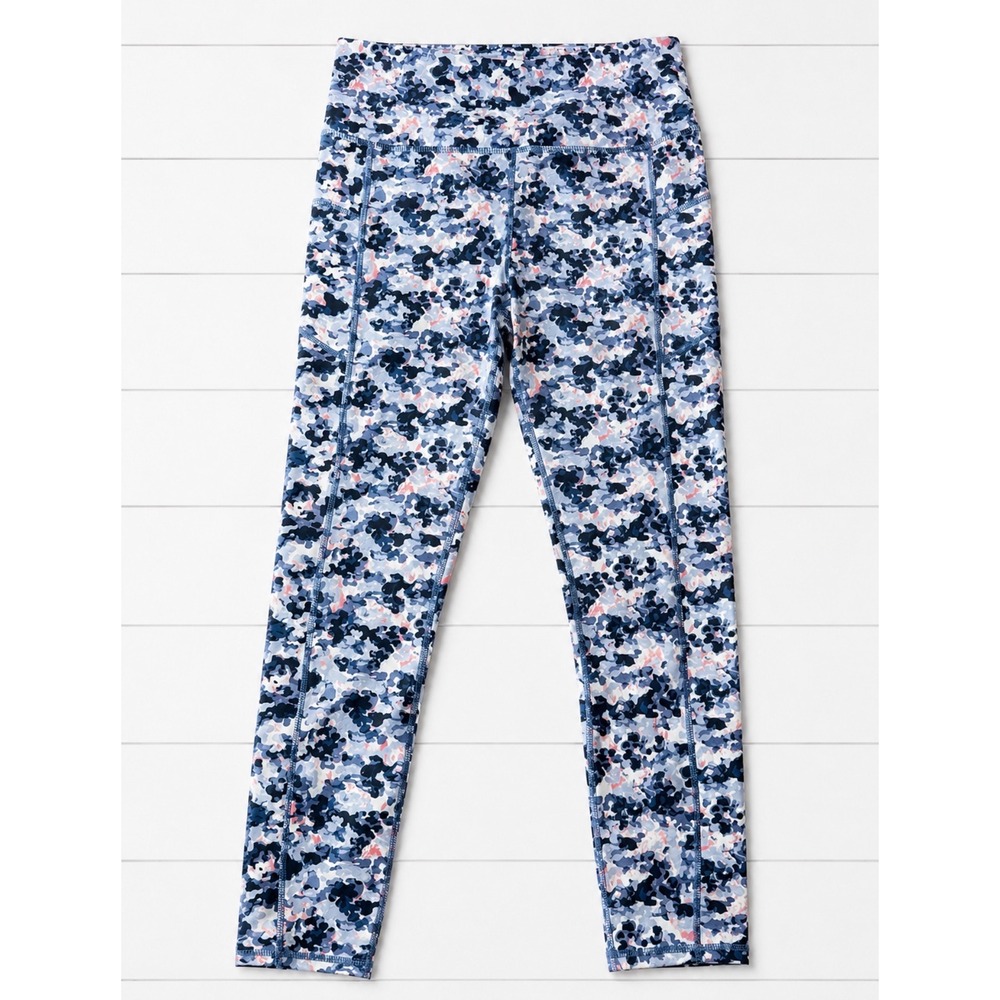Gaiam Womens Camo Yoga Leggings Medium High Rise Athletic Workout Pants Stretch